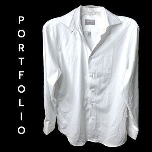 Men’s Portfolio White Dress Shirt
